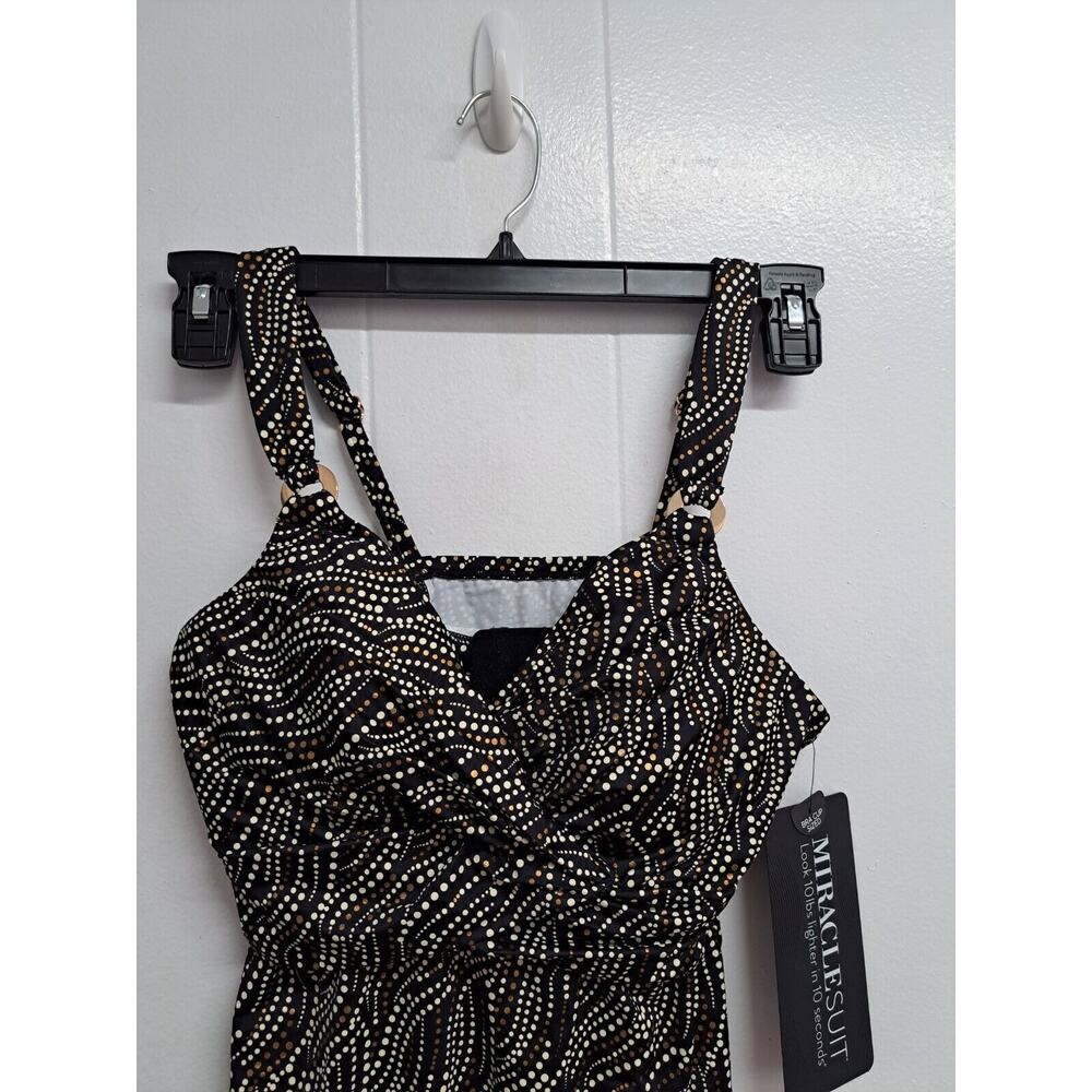Miraclesuit Womens Bronze Age Plunge Underwire Tankini Top Sz 34D - Picture 3 of 12